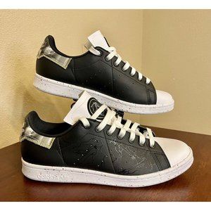 Adidas Originals Black Leather Embossed Stan Smith Size 8.5